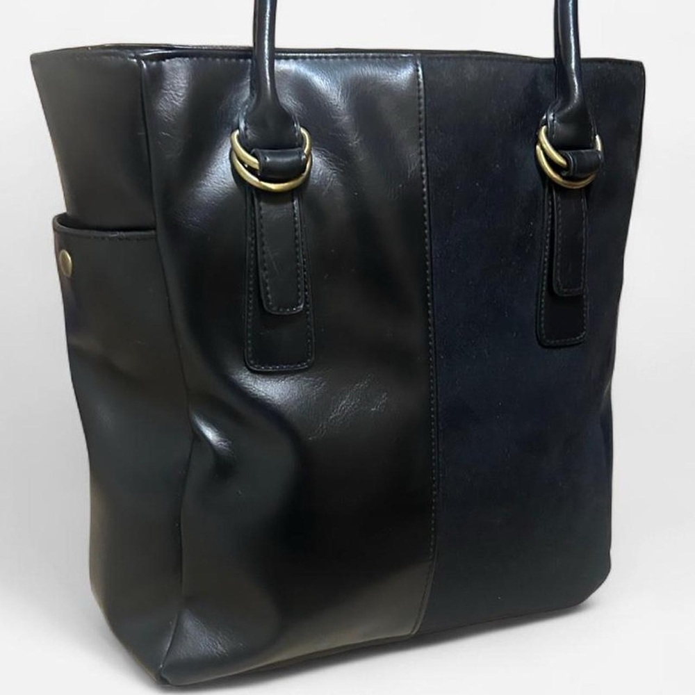 Faux Leather Patchwork Bag - image 4